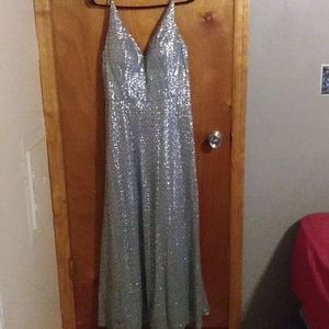 Silver sequins dress